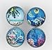 Tropical, Ocean, Fish, Nautical Glass Knobs, Drawer Pulls - 12 Pack