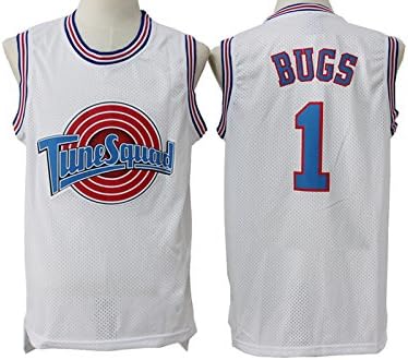 Mens Tune Squad D.Duck #6 James 1/3 Tweety #! Taz #10 Lola #1 Bugs #22 Murray #23 Jordan Space Jam Movie Jersey
