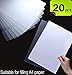 20 Pack Clear Document Folder L-Type Plastic Folder Copy Safe Project Pocket US Letter/ A4 Size in Transparent Color