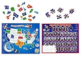 USA Map & Presidents Puzzles for Kids Ages 4-8. 2-in-1 Magnetic United States Puzzle Kit. Great for Fridge!