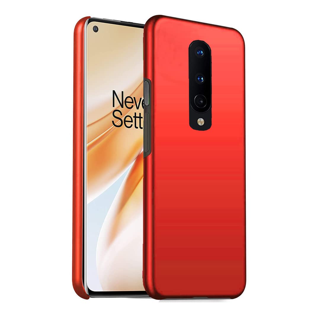 GAPlus OnePlus 8 Case Ultra Slim Thin Armour Hard Case Matte Rubberized Cover For OnePlus 8 (Red)