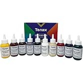 Tenax Universal Coloring Kit &ndash; 10-Color Stone Adhesive Pigment Kit, 2.5 oz Each | Polyester, Epoxy &amp; Acrylic Compatible | UV Stable Color Match Glue for Marble, Granite &amp; Stone