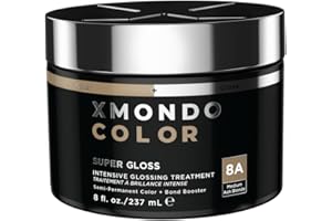 XMONDO Color Ash Blonde Color Depositing Mask & Semi-Permanent Hair Dye Super Gloss Infused with Bond Boosters for Nourishmen