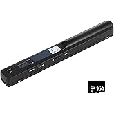 Portable Document Scanner, 900DPI Handheld Scanner Wand for Documents &amp; Receipts, A4 Photo Image Scanner JPG/PDF, Portable Scanner for Laptop, USB 2.0 High Speed Transfer, Supports Micro SD Card