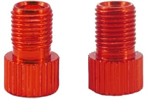 Valve Adapter Presta-Schrader Aluminum Bike Valve Adapter Bike 2pcs Red