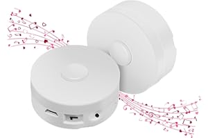 XLW 195 Seconds Message Voice Recorder, Voice Recording Button Record Custom Messages for Crafts, Stuffed Bear, Baby Doll,Pillow and Xmas Halloween New Year Birthday Presents White-2P