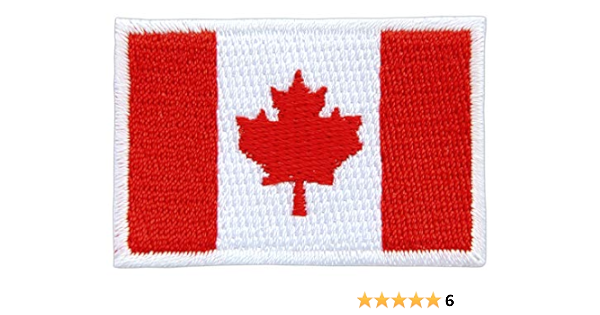 Parche de la Bandera de Canadá, tamaño pequeño, 4,6 x 3,1 cm