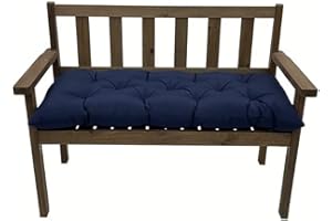 Yefound Outdoor Chair Cushions, Waterproof Tufted Bench Cushion for Outdoor Furniture, Garden Recliner Seat Cushions Waterproof Sofa Pads 40" x 20", Navy Blue, 1 Pack