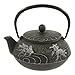 Iwachu Japanese Iron Teapot Tetsubin Silver and Black Goldfish
