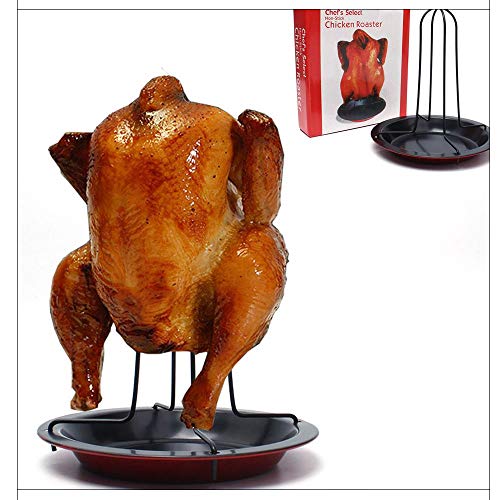 Aviat 1Pc Baking Chicken Duck Holder Mold Tray Grill Stand Roasting for BBQ Rib Non Stick Carbon Barbecue Rack [Ship from USA Directly] (As Shown) - Thumbnail 7