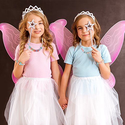 image for Deoot Little Girls Jewelry Set,7 Sets Princess Necklace Bracelet and 7