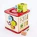 Hape Friendship Wooden Activity Center Play Cube | 5-1 Learning Puzzle Toy for Toddlers | Five Sided Educational Maze Pepe & Friends