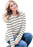 Ellos Women's Plus Size Waffle Stitch Sweater With Purl Stitch Trim