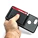 Dockem Card Case for Google Pixel 2 XL - Kickstand Flap with Synthetic Leather and Slim TPU Bumper Wallet Case with Textured Twill Canvas Styling, Elastic Slot for Multiple Cards