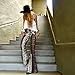 Elevin(TM) Womens Ankle Length Printed Stretch Flare Bell-bottoms Pants Trousers
