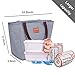 TianQin WY Lunch Bags for Women Upgraded Larger Capacity Oxford Cloth Insulated Lunch Bag Lunch Boxes Lunch Tote Bag Handbag Cooler Bag for Women Adults (Blue and White Strips)