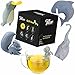 Tilevo Tea Infuser Set of 5 - The Cute Loose Leaf Silicone Tea Steeper Ball Strainer Diffuser with Gift Box - Includes Animal Monkey Platypus Elephant Squirrel and Shark
