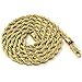 Jewel Town Mens 14k Yellow Gold Plated Width 3 4 5 6mm French Rope Link Chain Necklace