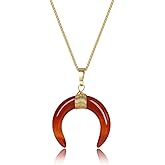 COAI Crescent Moon Necklace for Women, Women's Crystal Necklace