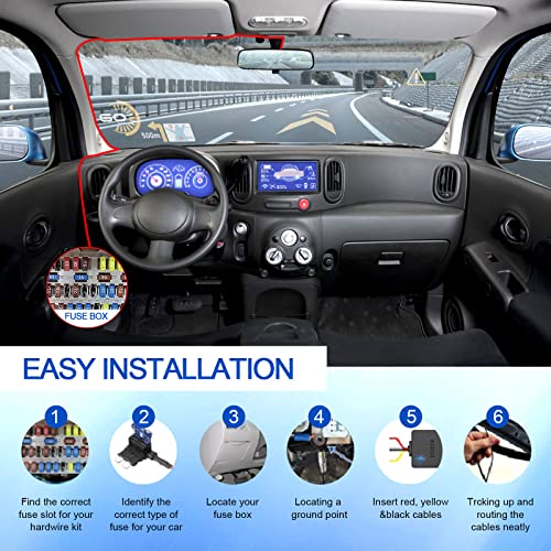 Dash Cam Hardwire Kit, G Sensor Smart Parking Mode Cable Type C USB