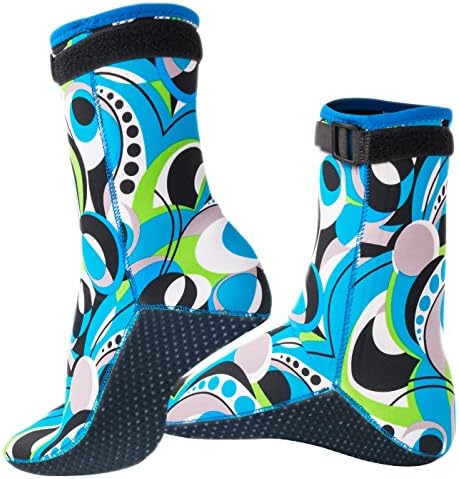 High Elastic Water Socks Anti-Skid Bottom Neoprene Diving Socks for Unisex Adult Kids Size XS Ocean Blue