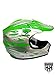 SmartDealsNow DOT Youth & Kids Helmet for Dirtbike ATV Motocross MX Offroad Motorcyle Street bike Helmet (Medium, Green Flame)