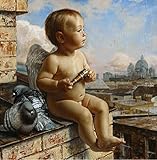 Diy oil painting, paint by number kit- Peace Angel(2) 16*20 inch.