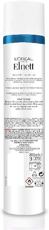 L'Oreal Paris Elnett Flexible Hold Hairspray 200ml Shine No Stickiness view 2