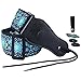 Colorful Guitar Strap Jacquard Ribbon Leather End Woven Strap Adjusted Length for Electric Bass,Acoustic&Electric Guitar - With (Random Color)2 Guitar Picks&2 Strap Locks&1 Strap Hook Button (Blue)