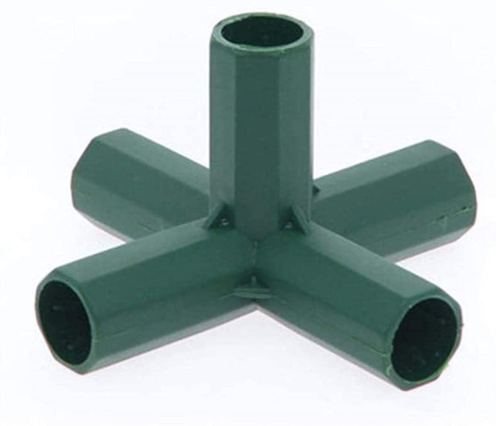 15 Pieces 16MM Greenhouse Frame Connectors Plastic Coated Canes Connector PVC Fitting Stable Support Gardening Building Fruit Supports Cages Netting Frames Fencing Cane Rods Stakes Connectors 5 Way