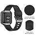 LEEFOX Fitbit Blaze Bands with Frame, Sport Silicone Replacement Strap for Fitbit Blaze Smart Fitness Watch Fit Bit Blaze accessory Wristbands Large, Black Bracelet w/ Black Frame (Proverbs 4:23)