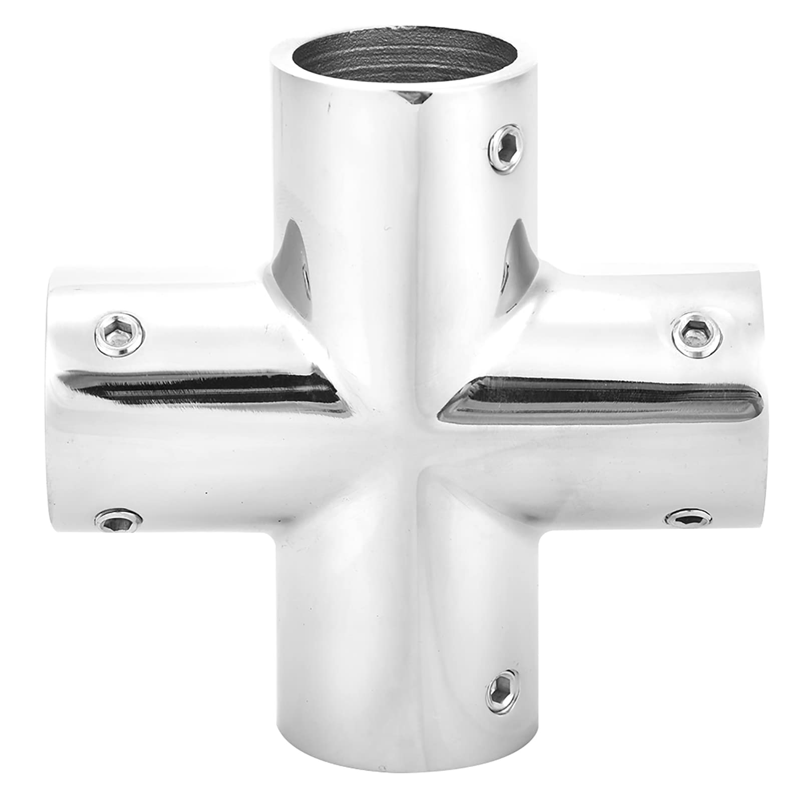 4 Way Pipe Fitting 90 Degree 25mm 1 inch 316 Stainless Steel Corrosion Resistance Pipe Tube Connectors Mirror Polishing Finish Pipe Adapter Hardware Accessories