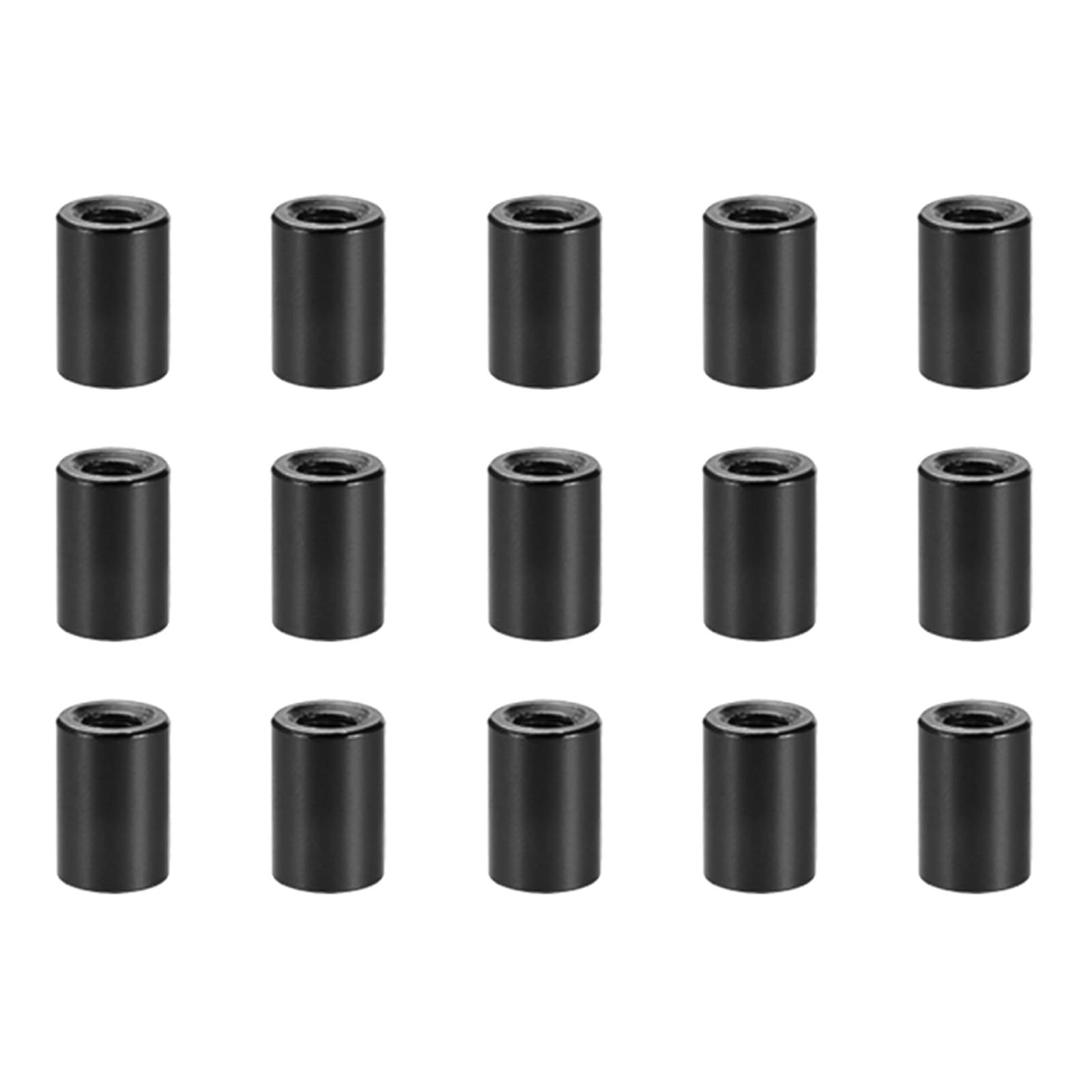YOKIVE 15 Pcs Standoff Spacer, Aluminum Round Straight Spacer | Prevent Joint Deformation, Great for Robot, Drone (Black, M3, 8mm)