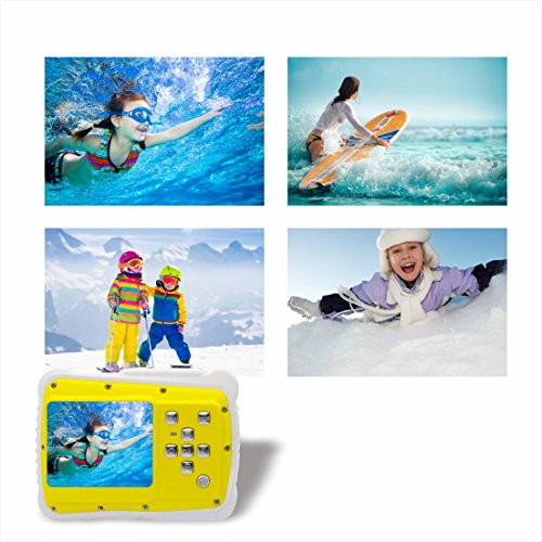 HD-Underwater-Action-Digital-Camera-Camcorder-for-Kids-waterproof-3M98ft-12MP-1080p-Yellow