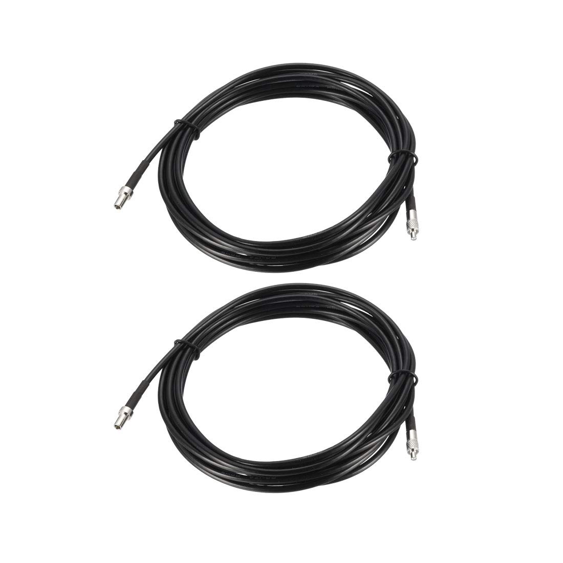 sourcing map TS9 Male to TS9 Female RF Coaxial Cable RG174 Jumper Cable 16.4 Ft 2pcs