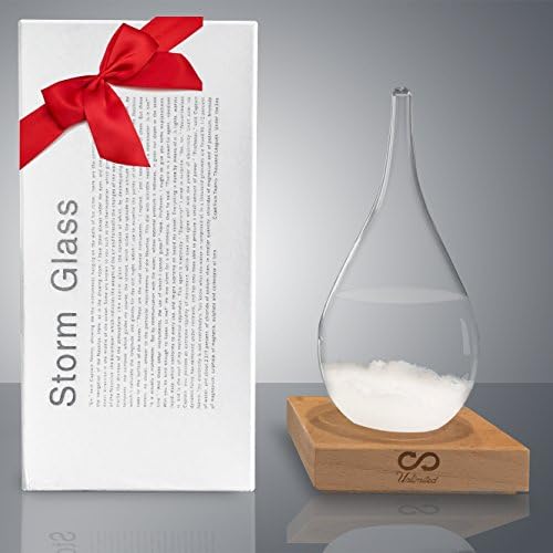 Credible Storm Glass Weather Predictor Stylish Weather Station Forecaster Barometer with Oiled base (Large)