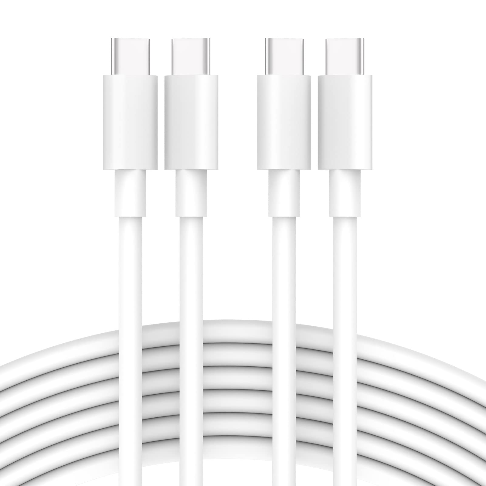 Photo 1 of 2 Pack 6.6ft 100W USB C to USB C Cable for MacBook Pro MacBook Air Charger, iPad Pro 12.9 11, iPad Air 5 4, Mini 6, iPhone 15 Pro Max Plus, Samsung Galaxy, USBC Type C PPS Super Fast Charging Cord