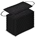Joyeah 100 Pcs Disposable Face Masks Dust Filter Masks Breathable Black Face Masks with Elastic Ear Loop
