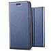 B BELK Case for iPhone X, Premium Leather [Ultra Slim] Flip Wallet Cover Case [Stand Feature] [Card Slots] [Magnetic Closure] ne 7 Plus /8 Plus Blue
