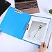 Double Strong Clips File Folder Report Cover, Punchless Binder, Office Project Folder, Commercial or School Documents File Folder, for Letter Size or A4 Size, 100 Sheet Capacity, Blue