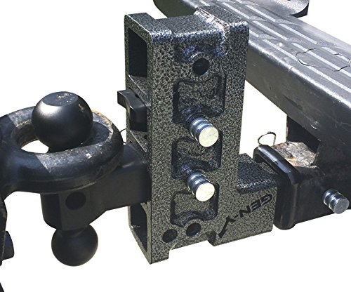 GenY 324,2" Drop Pintle Hitch Combo,Solid Shank Drop Hitch,pintle,drop Pin,adjustable Hitch,tri ball 2" Solid Receiver Hitch,drop/raise 8",