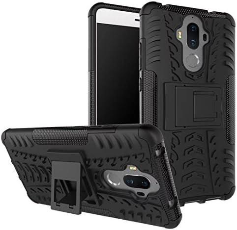 Huawei Mate 9 Case, ilovecase [Kickstand] [Heavy Duty Protection] [Dual Layer] Slim Fit Hybrid Shock Proof Protective Case for Huawei Mate 9-Black
