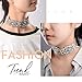 Holylove 4 Color Chunky Choker Shiny Bling Crystal Necklace for Women Jewelry Wedding Party Daily Accessories 1 Piece with Gift Box (N15-Silver)