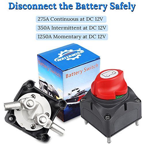 Red Gray Battery Isolator Switch 275/1250 Amp Battery Disconnect Switch - Marine Boat Yacht Camper RV Cut Off Shut Off RVs & Campers - Foto 6