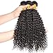 10A Malaysian Curly Wave Hair Extension 3 Bundles Malaysian Curly Weave Human Hair, 100% Unprocessed Virgin Human Hair Weft Extensions Natural Color