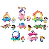 Fisher-Price Little People Disney Princess Magical Parade, Includes Cinderella, Ariel, Snow White, Belle, Aurora, Rapunzel & Tiana with Their Unique Individual Carriages, Help Develop Children's Fine