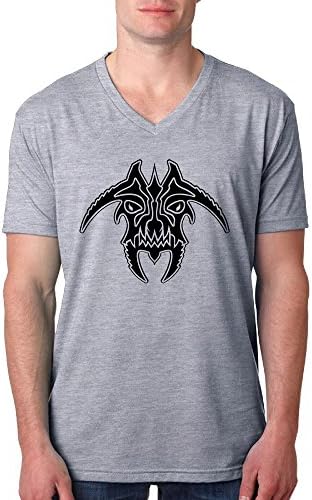 Moshiwenq Mask-horror-ritual Cotton Printed Short Sleeve T Shirt Size XXL Color Ash