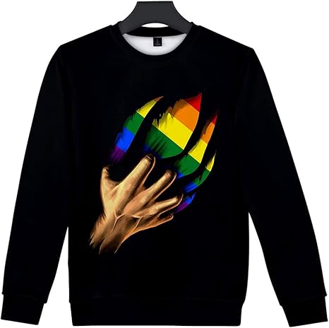 Camisa de Orgullo Gay Mujeres Hombres 3D Impreso LGBT Lesbiana Rainbow Camiseta de Manga Larga Tops Coloridos: Amazon.es: Deportes y aire libre