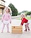 RuffleButts Girls Footless Ruffle Tights - Pink Stripe - 12-24m