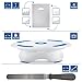 Cake Turntable with Locking Function | BONUS Angled Spatula and 4-Sided Icing Comb | Extra-Smooth Rotating Cake Stand with Non-Slip Grips | BPA-Free & Dishwasher Safe Spinning Turn Table